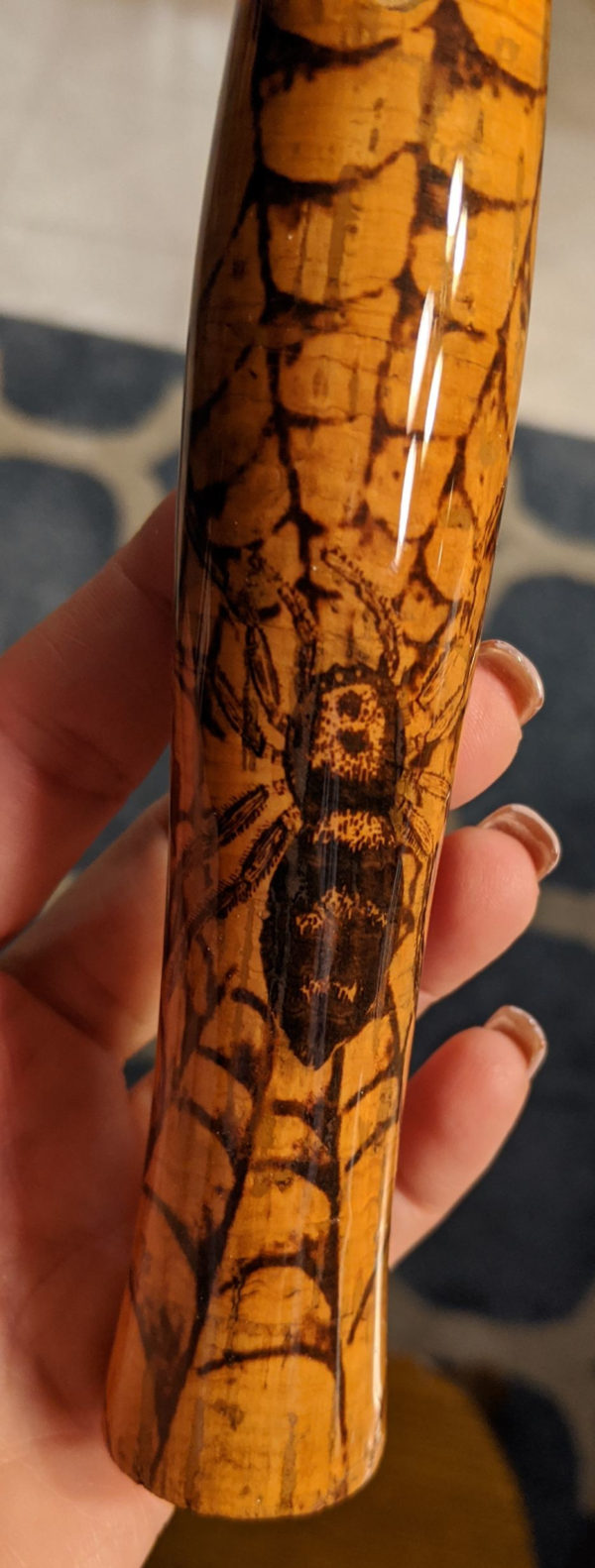 Half Wells Fly Grip with Image and Inlay - Image 3